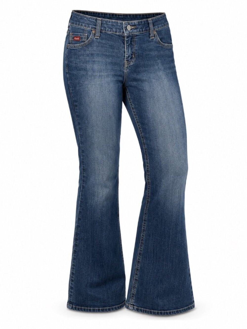 Vintage Dish Low Rise Flare Jeans Womens 31x34 Y2K Retro Stretch Canada Made